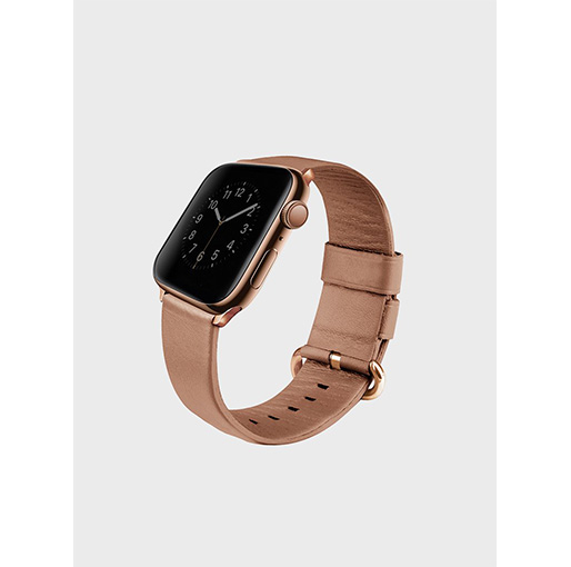 Buy Uniq Mondain Apple watch 4 Genuine Leather strap 44mm - Sand Beige at best price in Qatar.