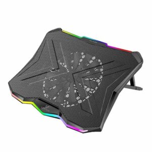 Buy Vertux Glare Laptop Stand with Rainbow LED Lights at best price in Qatar.