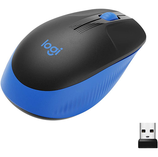 Buy Logitech M190 Wireless Mouse Full Size Comfort Curve Design 1000Dpi - Blue at best price in Qatar.
