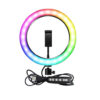 Buy MJ36 RGB soft ring light Circle Photography Lighting 16 colour Led RGB Ring Light with Phone Tripod Stand at best price in Qatar.