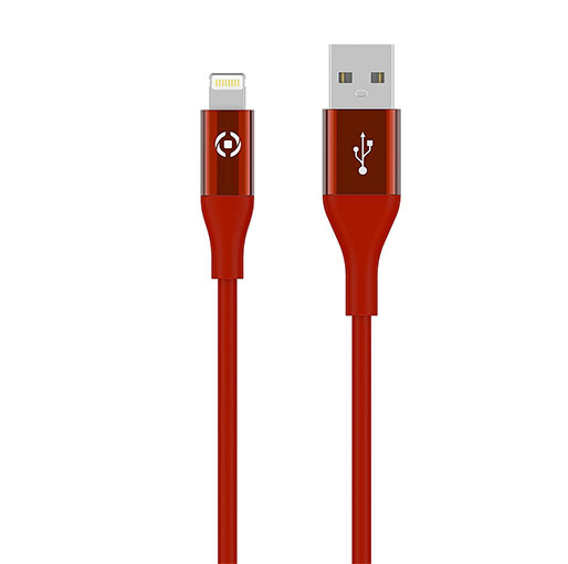 Celly Lightning Color Cable 3 M - Red