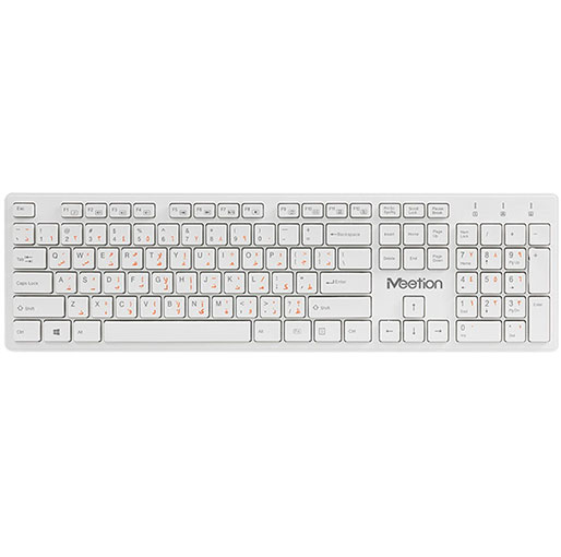 Meetion Slim 2.4G Wireless Keyboard Chocolate Computer Keyboard