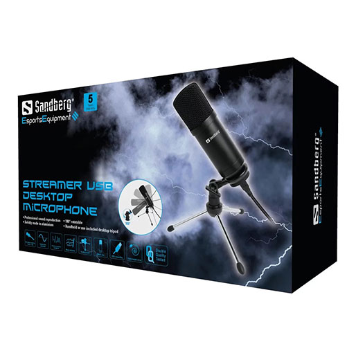 Sandberg Streamer USB Gaming Microphone