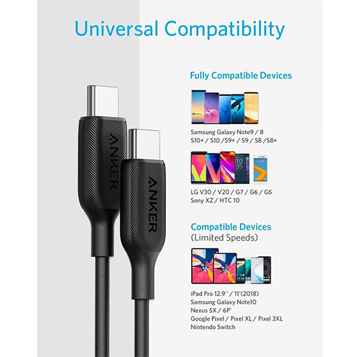 Anker PowerLine III USB-C to USB-C (0.9m/3ft) -Black