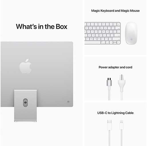 Apple 24" iMac with Retina 4.5K display - Apple M1 8GB 256GB SSD 2021 - Silver