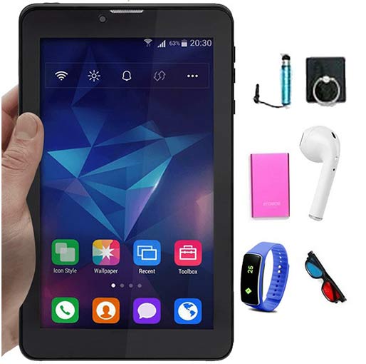 Buy Atouch X8, Tablet 7 Inch, Dual Sim, Quad Core 2GB RAM, 16GB Memory, Wi-Fi + 4G LTE, Dual Camera at best price in Qatar.