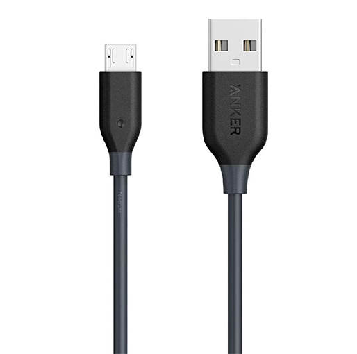 Buy Anker PowerLine Micro USB - 3ft Fast and Durable Charging Cable - Black at best price in Qatar.