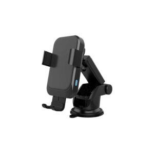 Buy Powerology Fast Wireless Charger Car Mount 15W with Air Vent Mounting and QC3.0 Car Charger - Black at best price in Qatar.
