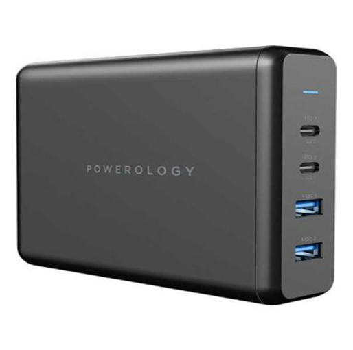 Buy Powerology 4-Port Quick Charging Power Terminal 156W UK - Black at best price in Qatar.