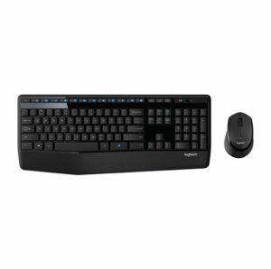 Logitech MK345 Wireless Combo Full-Sized Keyboard with Palm Rest and Comfortable Right-Handed Mouse - Black