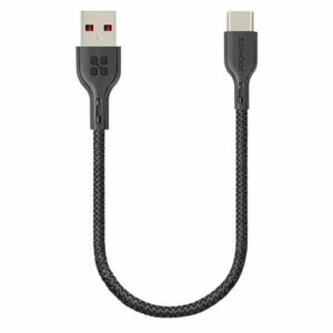 Promate Anti-Tangle High Tensile Strength USB-C Cable - Black