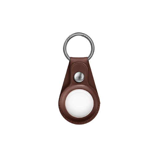 Uniq Domus Slim Leatherette Case For AirTag - Brown