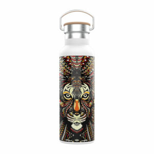 Green Lion Pattern Series Stainless Steel Water Bottle 600ml/21oz