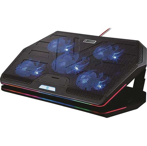 Buy Porodo Gaming Multi-Fan Cooling Pad - Black at best price in Qatar.