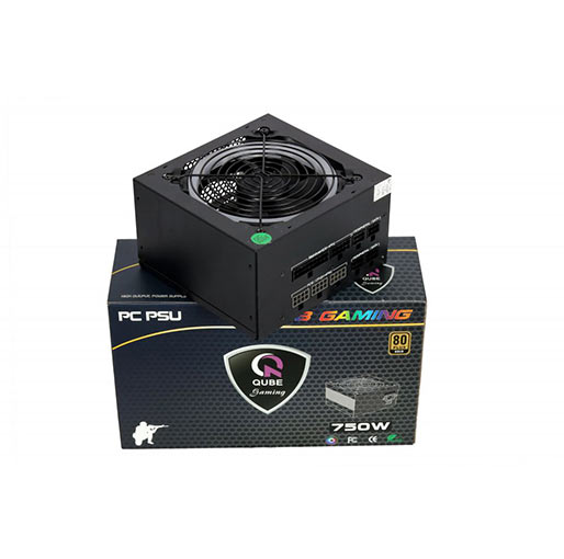 Buy QUBE Gaming A2104G007 80 Plus 750W Gold Certified Power Supply With Thermally Controlled Super Silent RGB Fan at best price in Qatar.