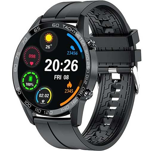 Buy Xcell Classic-3Talk Smart Watch Black With Black Leather Strap at best price in Qatar.