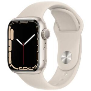 Apple Watch Series 7 GPS, 41mm Starlight Aluminium Case with Sport Band