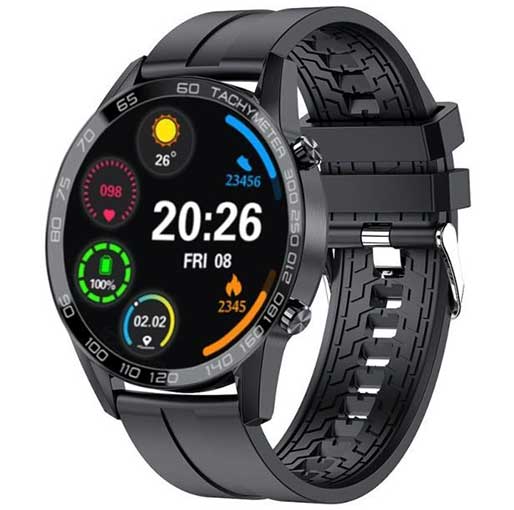 Xcell Classic-3Talk Smart Watch Black With Black Silicon Strap