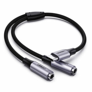 Buy Ugreen USB Type C to 3.5mm 2 Female Audio Cable 25cm at best price in Qatar.