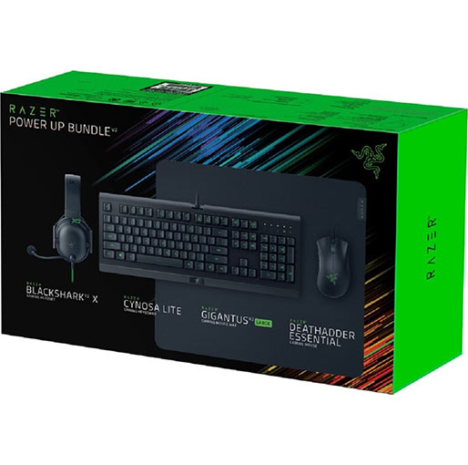 Buy Razer Power Up Bundle V2, Kraken X Lite Gaming Headset, Cynosa Lite Gaming Keyboard, Gigantus V2 Large Gaming Mouse Mat, Viper Gaming Mouse, Black at best price in Qatar.