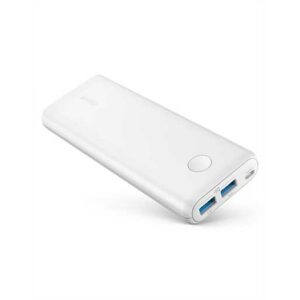 Buy Anker PowerCore II 20000, 20100mAh Portable Charger with Dual USB Ports, PowerIQ 2.0 (up to 18W Output) Power Bank - White in Qatar