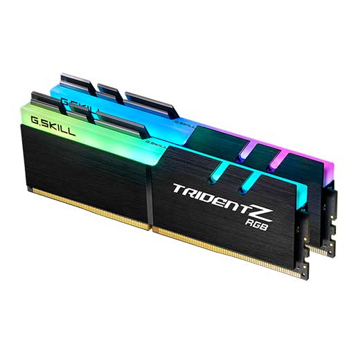 G.Skill Trident Z RGB Series 64GB (2 x 32GB) 288-Pin SDRAM (PC4-28800) DDR4 3600 CL18-22-22-42 1.35V Dual Channel Desktop Memory Model F4-3600C18D-64GTZR