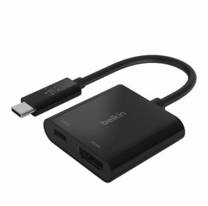 Buy Belkin USB-C to HDMI Adapter + Charge (Supports 4K UHD Video, Passthrough Power up to 60W for Connected Devices) MacBook Pro HDMI Adapter at best price in Qatar.