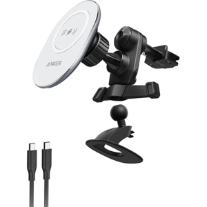 Anker Car Mount Charger, PowerWave Magnetic Car Charging Mount with 4 ft USB-C Cable