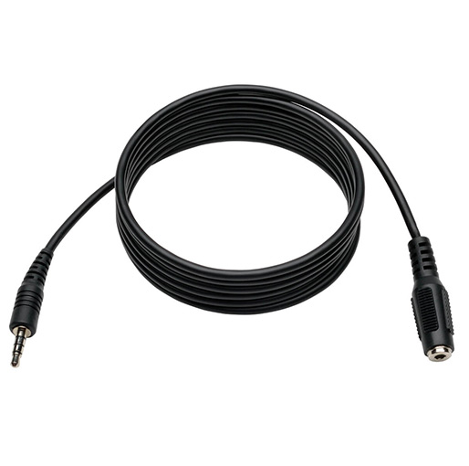 Tripp Lite 3.5 mm Mini Stereo Audio 4-Position TRRS Headset Extension Adapter Cable (M/F), 6 ft. (1.8 m)