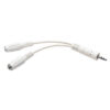 Buy Tripp Lite 3.5mm Mini Stereo Cable adapter Y Splitter for Speakers and Headphones (M to 2x F) White, 6-in. (15.24 cm) at best price in Qatar.