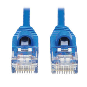 Buy Tripp Lite Cat6a 10G Snagless Molded Slim UTP Ethernet Cable (RJ45 M/M), Blue, 15 ft. (4.57 m) at best price in Qatar.