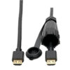 Tripp Lite High-Speed HDMI Cable (M/M) - 4K 60 Hz, HDR, Industrial, IP68, Hooded Connector, Black, 10 ft.