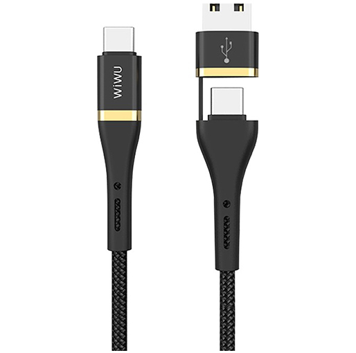 Wiwu Elite Data Cable ED-106 3A Usb And Type-c To Type-c 1.2M - Black