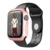 Green Stylin Guard Pro Case, Easy Access to All Ports, Anti-Scratch, Lightweight Protective Bumper Cover Replacement Compatible for Apple Watch 40mm - Pink