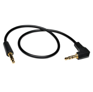 Tripp Lite 3.5mm Mini Stereo Audio Cable with one Right-Angle plug (M/M), 6 ft. (1.83 m)