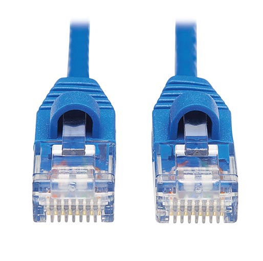 Tripp Lite Cat6a 10G Snagless Molded Slim UTP Ethernet Cable (RJ45 M/M), Blue, 20 ft. (6.09 m)