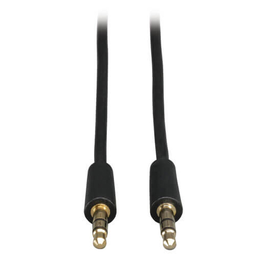 Tripp Lite 3.5mm Mini Stereo Audio Cable for Microphones, Speakers and Headphones (M/M), 25 ft. (7.62 m)