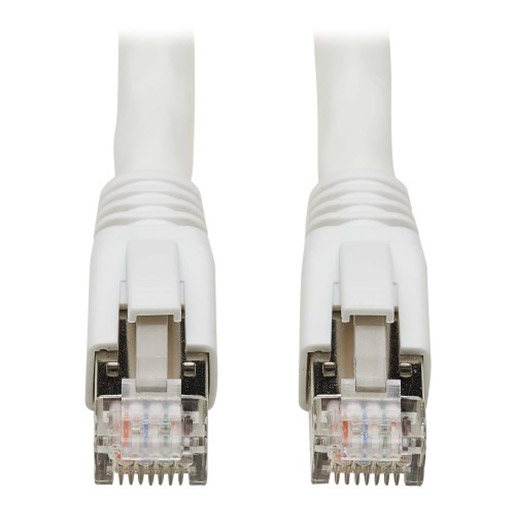 Buy Tripp Lite Cat8 25G/40G-Certified Snagless Shielded S/FTP Ethernet Cable (RJ45 M/M), PoE, White, 3 ft. (0.91 m) at best price in Qatar.