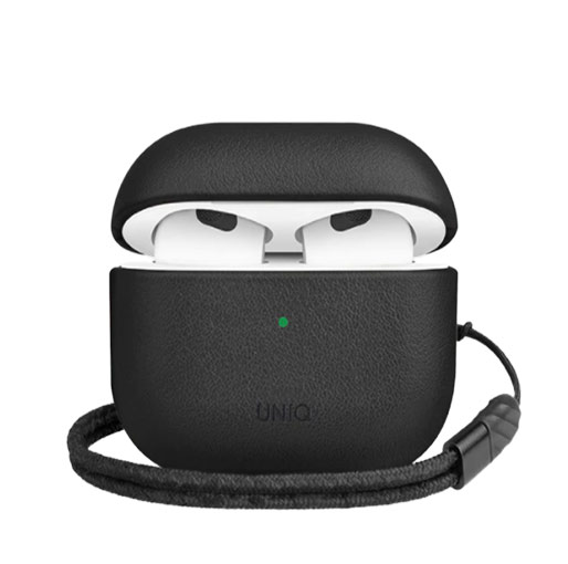 Buy Uniq Terra Genuine Leather AirPods (3rd Gen) Case - Black at best price in Qatar.