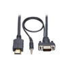 Buy Tripp Lite HDMI to VGA + Audio Active Adapter Cable (HDMI to Low-Profile HD15 + 3.5 mm M/M), 3 ft. (0.9 m) at best price in Qatar.