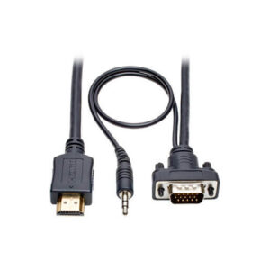 Buy Tripp Lite HDMI to VGA + Audio Active Adapter Cable (HDMI to Low-Profile HD15 + 3.5 mm M/M), 3 ft. (0.9 m) at best price in Qatar.