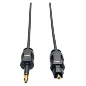 Tripp Lite Ultra Thin Toslink to Mini Toslink Digital Optical SPDIF Audio Cable, 2M (6.56 ft.)