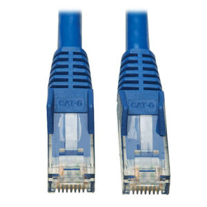 Tripp Lite Cat6 Gigabit Snagless Molded UTP Ethernet Cable (RJ45 M/M), PoE, CMR-LP, Blue, 3 ft. (0.91 m)