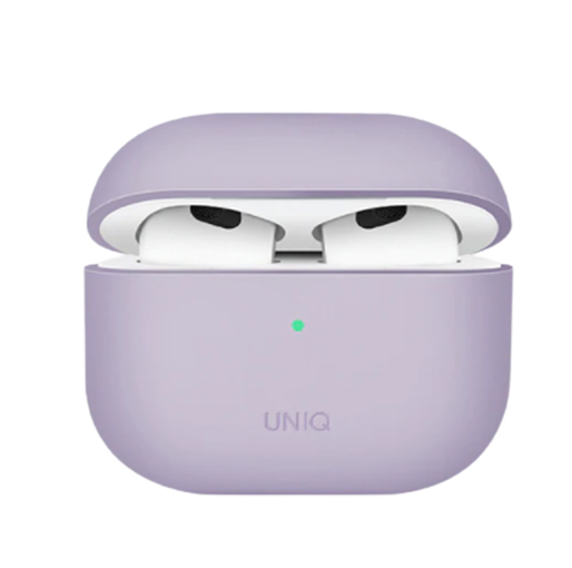 Buy Uniq Lino Liquid Silicone AirPods (3rd Gen) Case - Lavender at best price in Qatar .