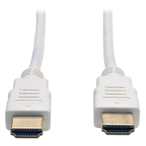 Tripp Lite High-Speed HDMI Cable (M/M) - 4K, Gripping Connectors, White, 3 ft. (0.9 m)