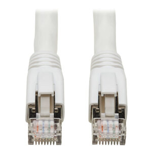 Tripp Lite Cat8 25G/40G Certified Snagless Shielded S/FTP Ethernet Cable (RJ45 M/M), PoE, White, 20 ft. (6.09 m)