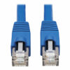 Tripp Lite Cat6a 10G-Certified Snagless F/UTP Ethernet Cable (RJ45 M/M), PoE, CMR-LP, Blue, 3 ft. (0.91 m)