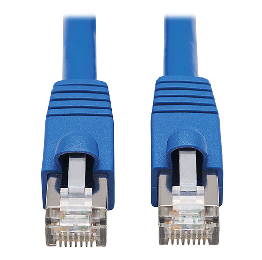 Tripp Lite Cat6a 10G-Certified Snagless F/UTP Ethernet Cable (RJ45 M/M), PoE, CMR-LP, Blue, 3 ft. (0.91 m)