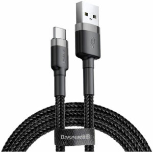 Baseus CATKLF-UG1 cafule Cable USB For Type-C 2A 3m Gray+Black