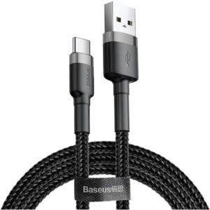 Baseus CATKLF-UG1 cafule Cable USB For Type-C 2A 3m Gray+Black
